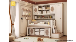 A657-组合书柜半高床