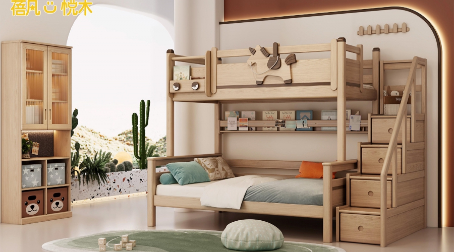 双层床+梯柜 C652