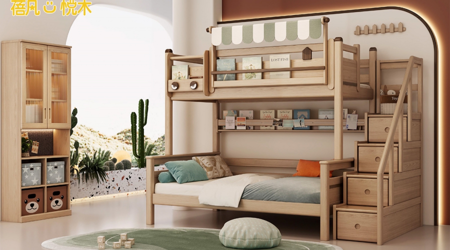 双层床+梯柜 C655