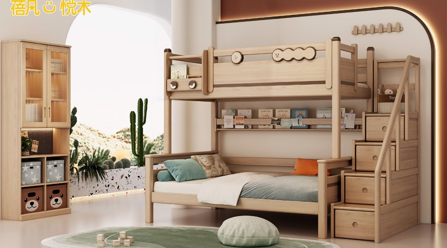 双层床+梯柜 C651